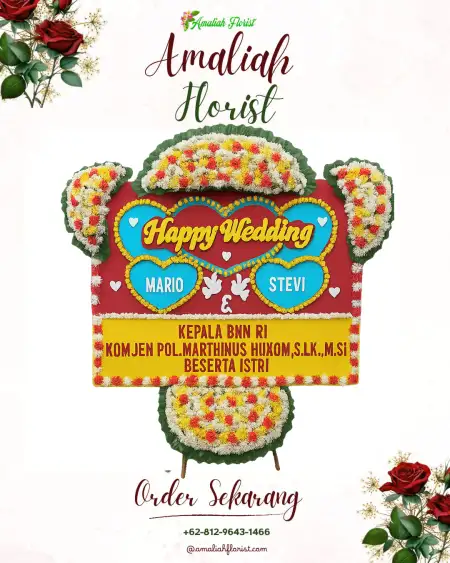 Papan Bunga Pernikahan Pelemgadung